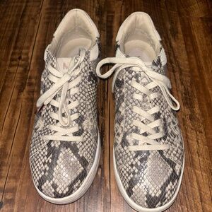 Michael Kors Snake Print Sneakers - Gray and Cream